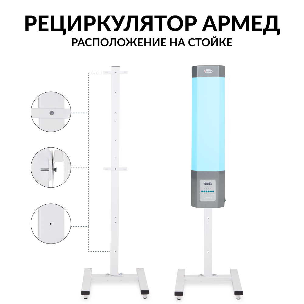 СТОЙКА ПРИБОРНАЯ СПР-2 (на 2- ламповый рециркулятор) (-)