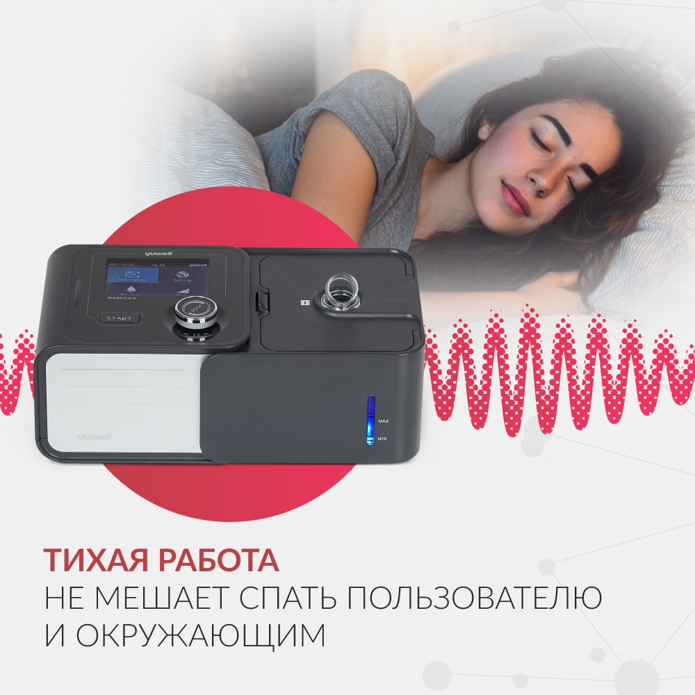 Аппарат для дыхательной терапии Yuwell YH-580 (CPAP/APAP) (-)