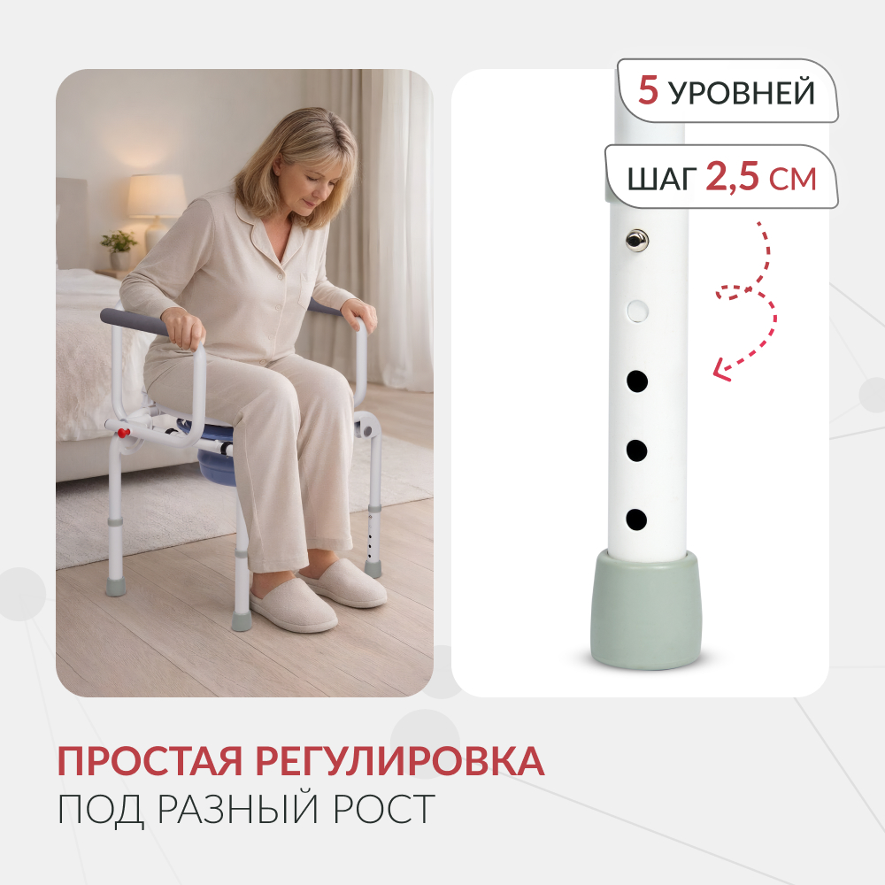 КРЕСЛО-ТУАЛЕТ KR813K Armed (-)